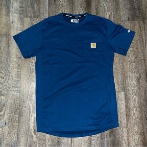 Carhartt T-Shirt Men's Small Blue Force Pocket Relaxed‎ Fit  New Without Tags